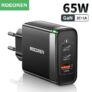 מטען קיר סופר מהיר GaN 65W מבית Rocoren